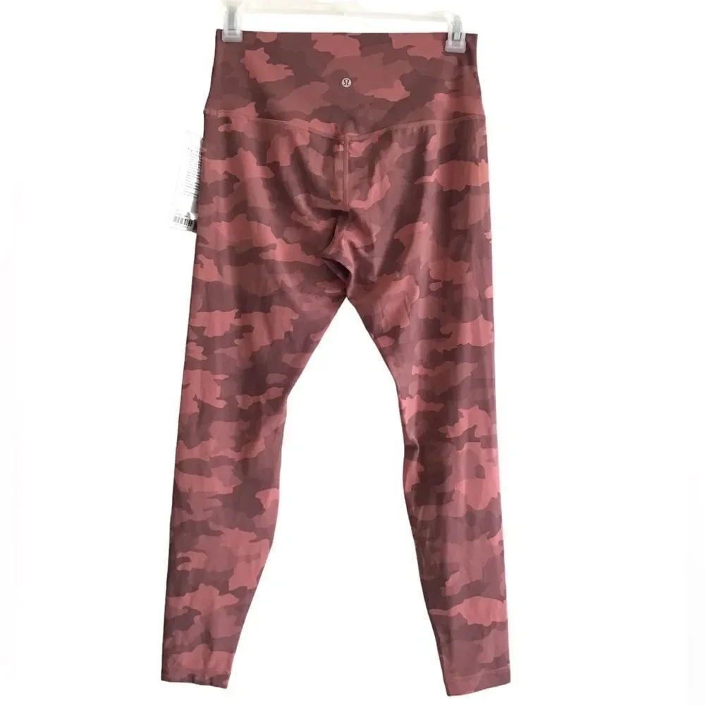 Lululemon Align High Rise Pant 28” Pink Camouflage New Size 12